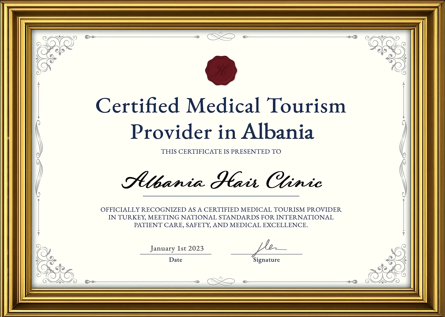 Certificato Clinica Capelli Albania